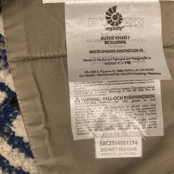 Ergobaby Ergonomic Multi-Position Original Aussie Khaki - Picture 13 of 14